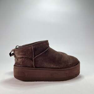 UGG Classic Ultra Mini Platform Brown Suede Ankle Boots Women's Size 9